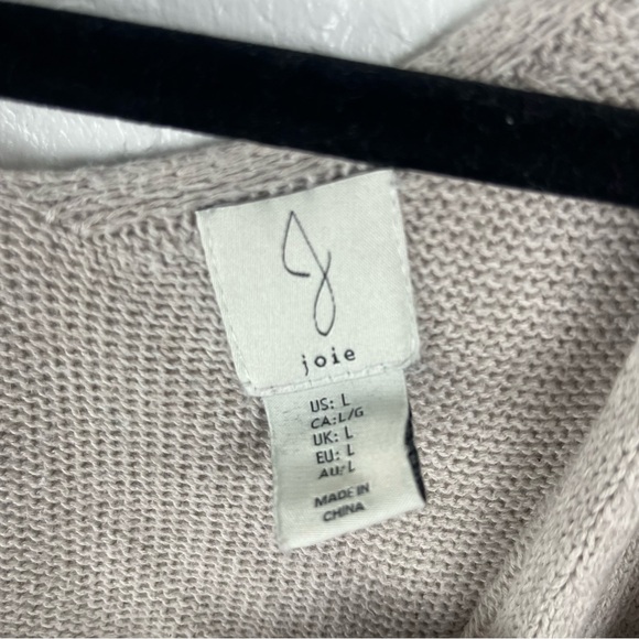 JOIE 100% Cotton V-Neck Short Sleeves Knit Sweater Size Large - Picture 3 of 8